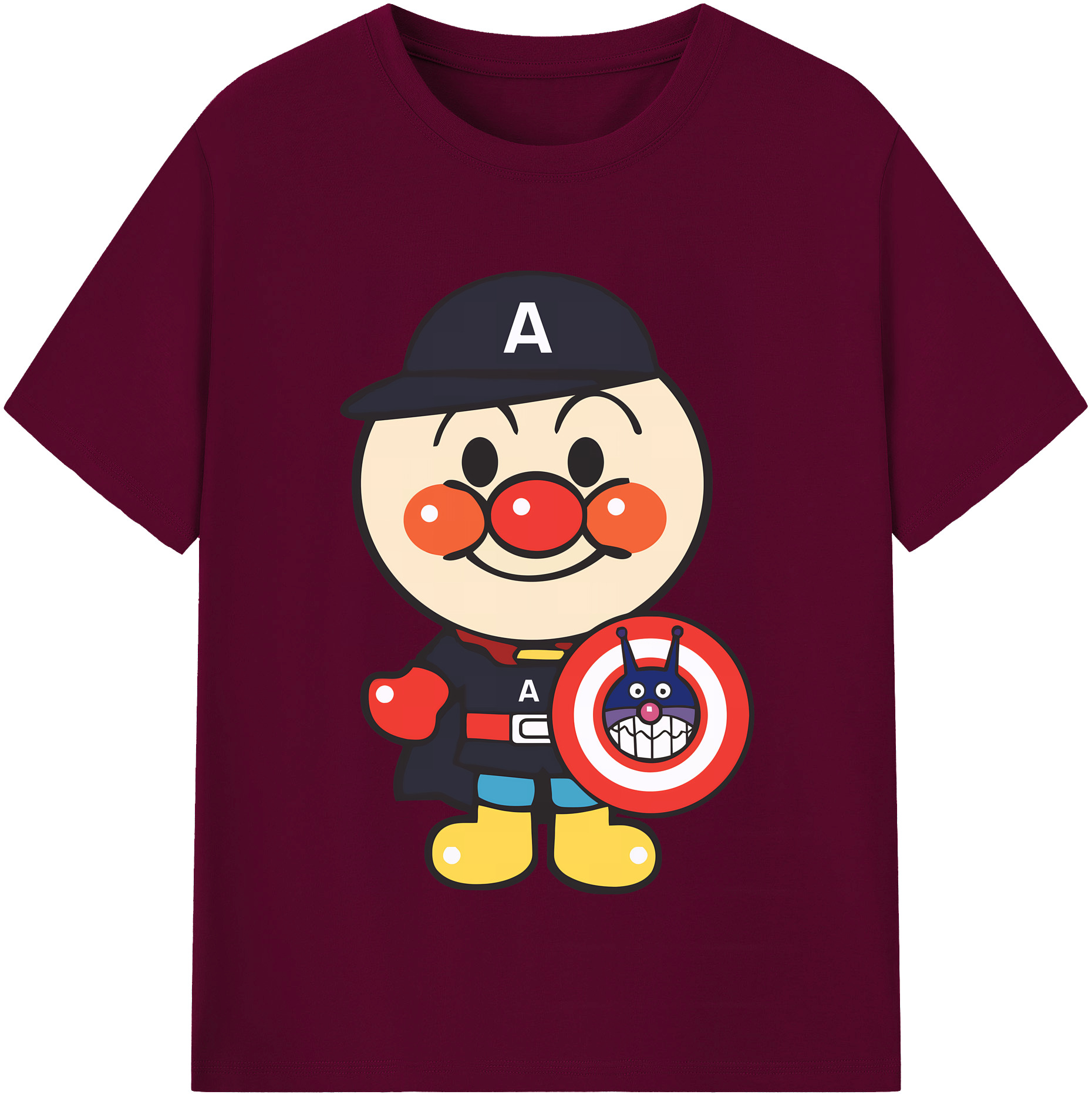 （画像用） アンパンマン Anpanman レディースカジュアルプリントTシャツ（綿100％）